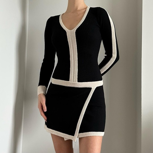 Reiss Ellie Colour Block Knitted Dress - Picture 4 of 10